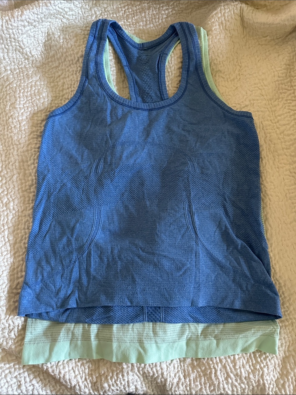 Lululemon Run Swiftly Blue Racerback Tank - Crop Size 6